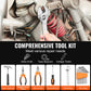 VEVOR Tool Kit 132 Piece General Household Hand Tool Set with Portable Tool Case