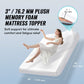 VEVOR Mattress Topper Memory Foam Detachable & Washable Queen 76.2 mm Thickness