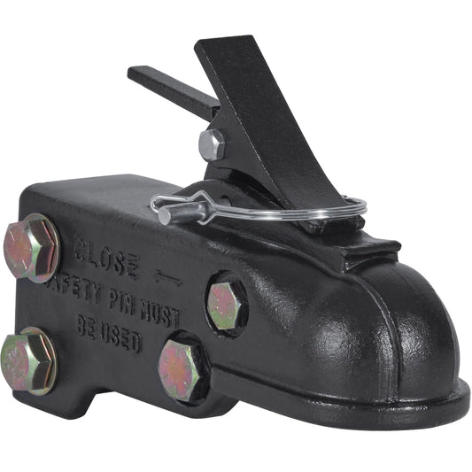 VEVOR Adjustable Trailer Coupler, 2-5/16" Hitch Ball, 15000 lbs Capacity, Heavy Duty Cast Channel-Mount Coupler with Hardware Kit, Ideal for Towing Station Wagons, Pickup Trucks, SUVs, Black Coating