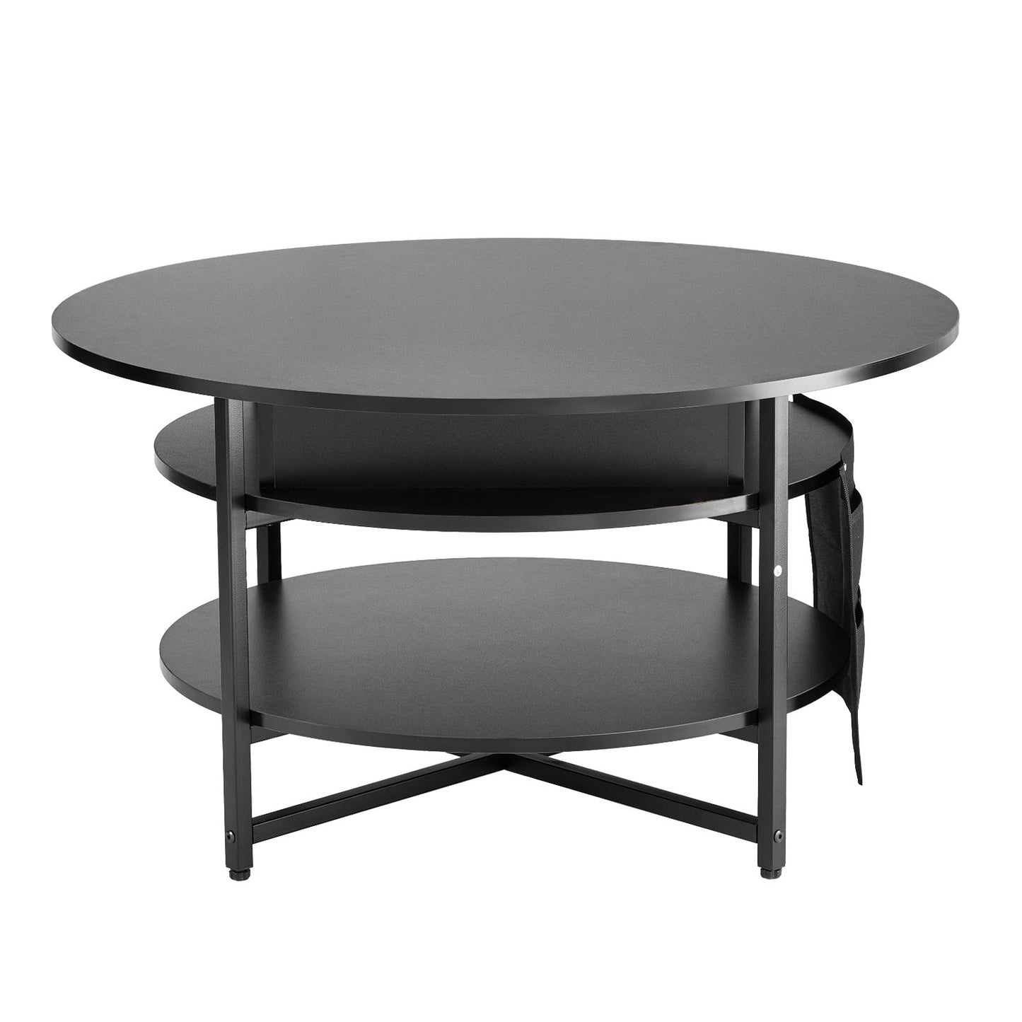 VEVOR Lift Top Coffee Table 35.3" Round Coffee Table for Living Room Black