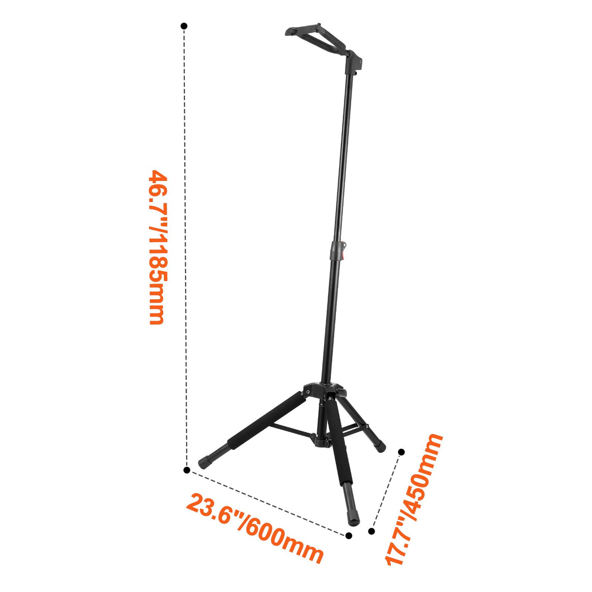 VEVOR_ripod Guitar Stand Floor-Standing Foldable 900-1200 mm Adjustable Height