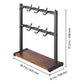 VEVOR Coffee Mug Holder for Countertop 16 Hooks Cup Rack with Wood Storage Base
