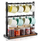 VEVOR Coffee Mug Holder for Countertop 16 Hooks Cup Rack with Wood Storage Base