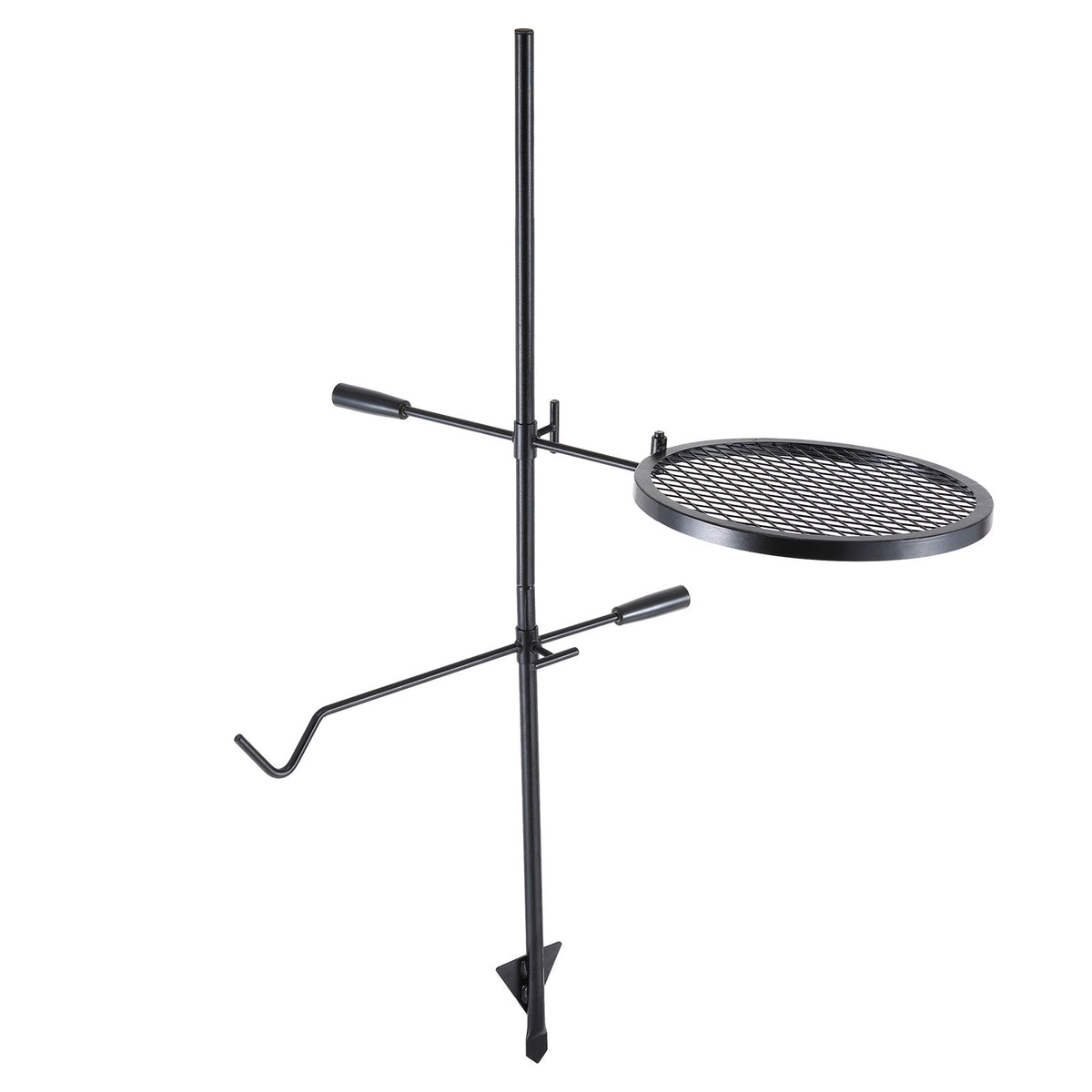 Swivel Campfire Grill Heavy Duty Steel Open Fire Cooking Grate Adjustable