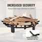 VEVOR Log Grate, 27 inch Heavy Duty Wheel Fire Grate with 6 Support Legs, Solid Powder-coated Steel Bars, Log Firewood Burning Rack Holder for Wood Stove and Outdoor Camping Fire Pit