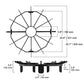 VEVOR Log Grate, 27 inch Heavy Duty Wheel Fire Grate with 6 Support Legs, Solid Powder-coated Steel Bars, Log Firewood Burning Rack Holder for Wood Stove and Outdoor Camping Fire Pit