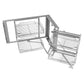 18"W Opening Blind Corner Pull Out Organizer, 2 Tier 4 Shelf Kitchen Cabinet Organizer, Magic Chrome Carbon Steel Storage Basket, Slide Out Storage Organizer, Left & Right Open Compatible