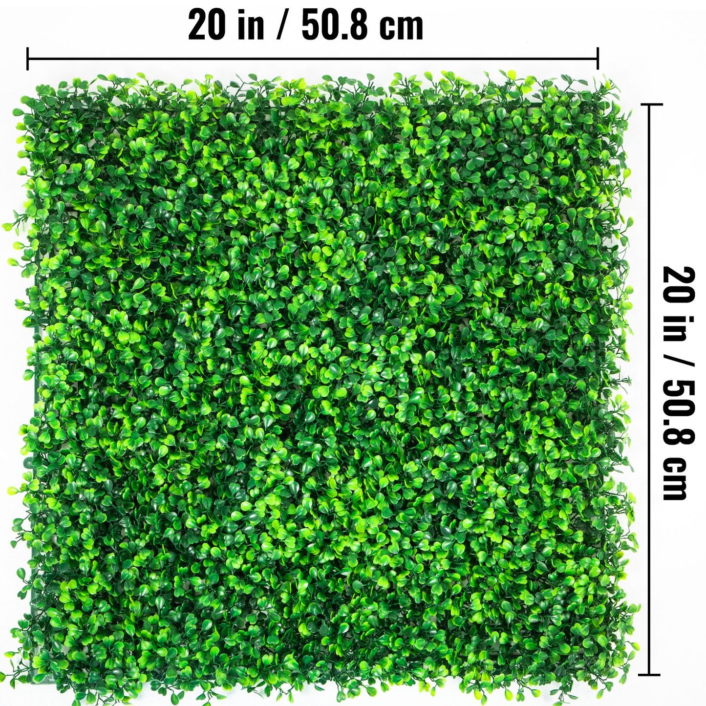 VEVOR Artificial Boxwood Panels, 20 PCS 20\"x20\" Boxwood Hedge Wall Panels, PE Artificial Grass Backdrop Wall 1.6\", Privacy Hedge Screen for Decoration of Outdoor, Indoor, Garden, Fence, and Backyar