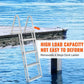 VEVOR Dock Ladder, Removable 4 Steps, 350 lbs Load Capacity, Aluminum Alloy Pontoon Boat Ladder with 4'' Wide Step & Nonslip Mat, Easy to Install for Ship/Lake/Pool/Marine Boarding