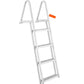 VEVOR Dock Ladder, Removable 4 Steps, 350 lbs Load Capacity, Aluminum Alloy Pontoon Boat Ladder with 4'' Wide Step & Nonslip Mat, Easy to Install for Ship/Lake/Pool/Marine Boarding