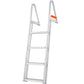 VEVOR Dock Ladder, Removable 4 Steps, 350 lbs Load Capacity, Aluminum Alloy Pontoon Boat Ladder with 4'' Wide Step & Nonslip Mat, Easy to Install for Ship/Lake/Pool/Marine Boarding