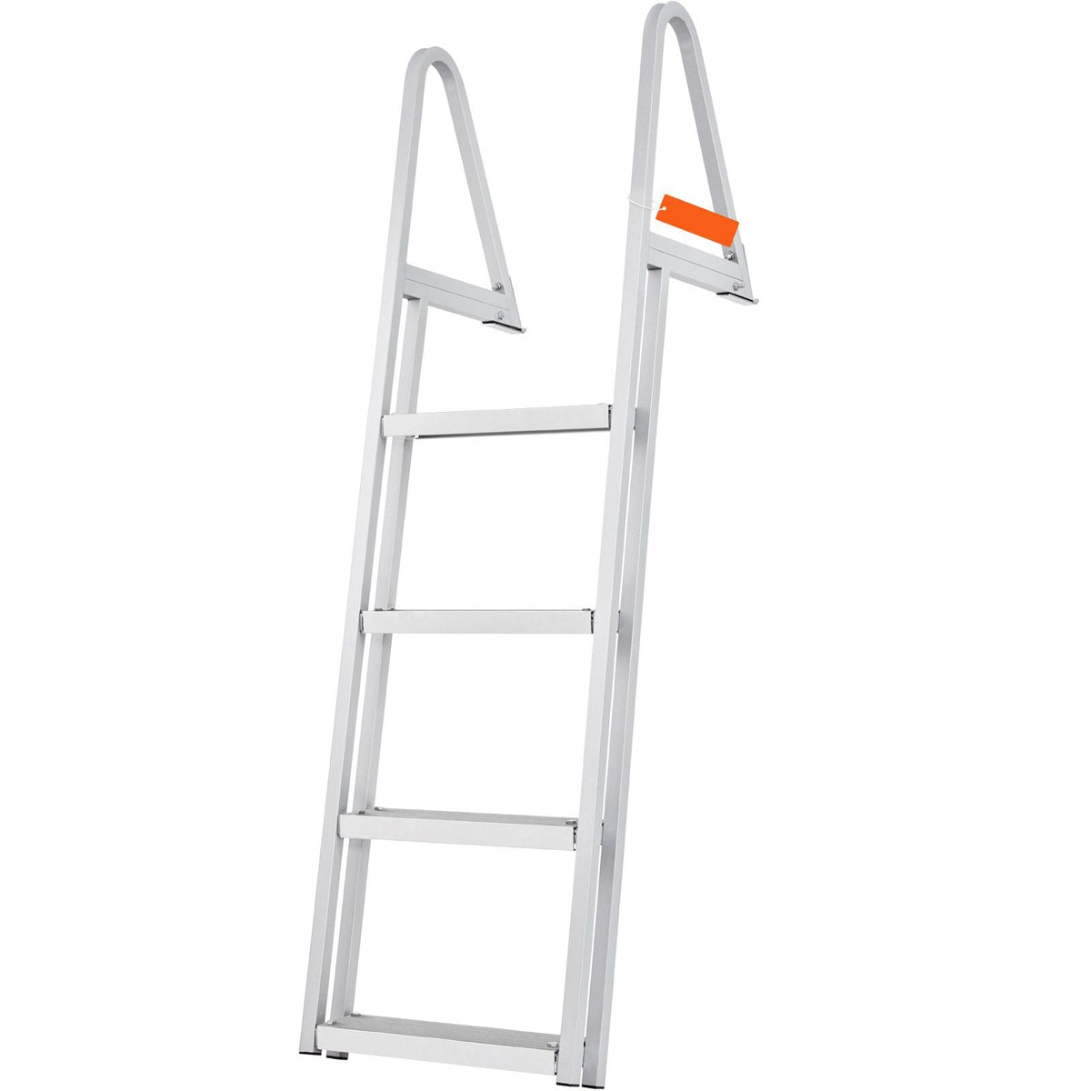 VEVOR Dock Ladder, Removable 4 Steps, 350 lbs Load Capacity, Aluminum Alloy Pontoon Boat Ladder with 4'' Wide Step & Nonslip Mat, Easy to Install for Ship/Lake/Pool/Marine Boarding