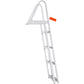 VEVOR Dock Ladder, Removable 4 Steps, 350 lbs Load Capacity, Aluminum Alloy Pontoon Boat Ladder with 4'' Wide Step & Nonslip Mat, Easy to Install for Ship/Lake/Pool/Marine Boarding