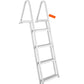 VEVOR Dock Ladder, Removable 4 Steps, 350 lbs Load Capacity, Aluminum Alloy Pontoon Boat Ladder with 4'' Wide Step & Nonslip Mat, Easy to Install for Ship/Lake/Pool/Marine Boarding