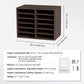 Wood Literature Organizer Adjustable File Sorter 12 Compartments Brown