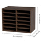 Wood Literature Organizer Adjustable File Sorter 12 Compartments Brown