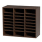 VEVOR Wood Literature Organizer Adjustable File Sorter 24 Compartments Brown