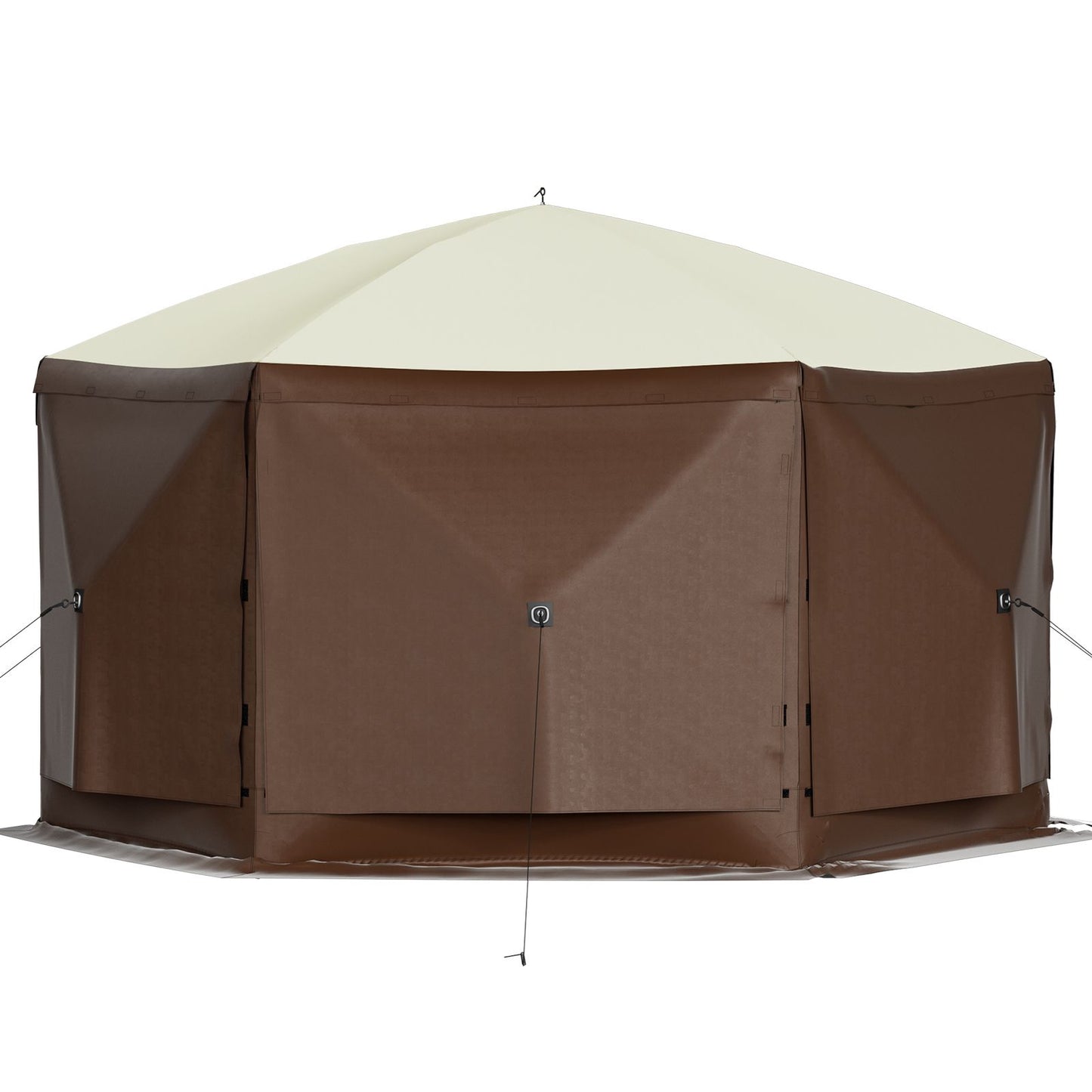 VEVOR Pop-up Camping Gazebo Camping Canopy Shelter 6 Sided 10' x 10' Sun Shade