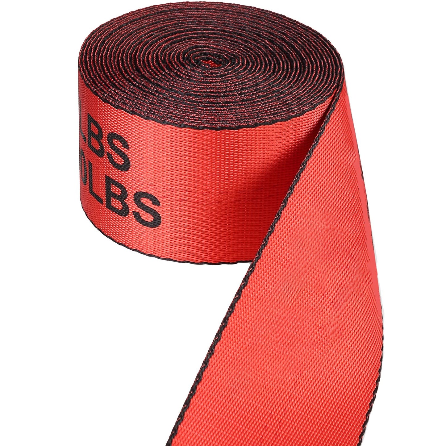 VEVOR Winch Straps, 10.2 cm x 9.1 m, 2.7T Load Capacity, 8.2T Breaking Strength, Truck Straps with Flat Hook, Flatbed Tie Downs Cargo Control for Trailers, Farms, Rescues, Tree Saver, Red (10 Pack)