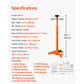 VEVOR Underhoist Support Stand, 3/4 Ton Capacity Under Hoist Jack Stand, Lifting from 38.4 to 75.4 in, Bearing Mounted Spin Handle, Self-Locking Threaded Screw, Two Wheels, Support Vehicle Components