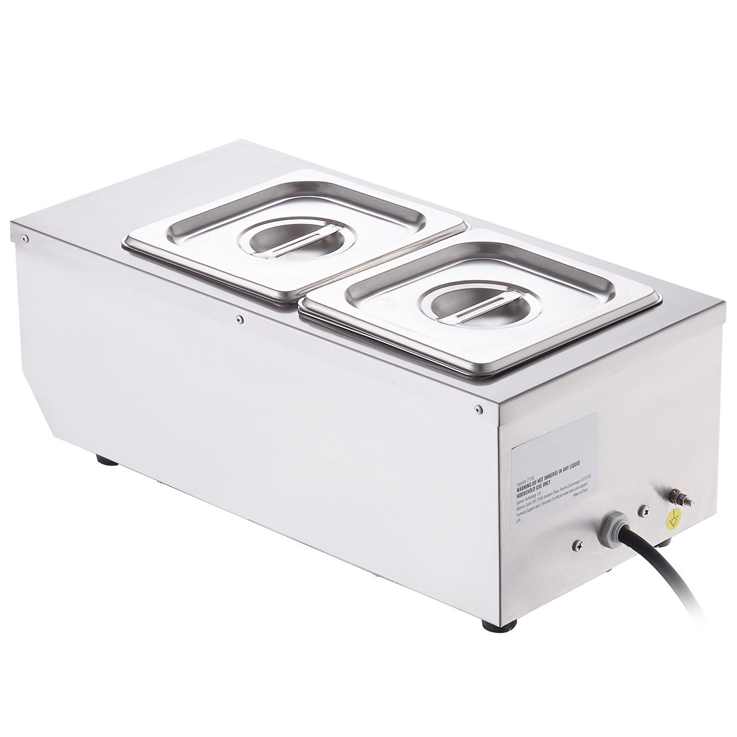VEVOR Chocolate Tempering Machine, 2 Tanks Chocolate Melting Pot with TEMP Control, 800W Stainless Steel Electric Commercial Food Warmer For Chocolate/Milk/Cream Melting and Heating