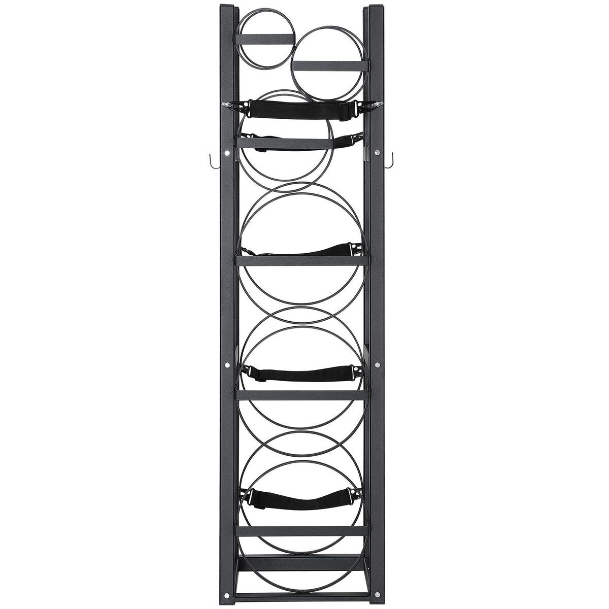 Refrigerant Tank Rack, with 3 x 30lbs and Other 3 Small Bottle Tanks, Cylinder Tank Rack 12.79x12.99x47.12 in, Refrigerant Cylinder Rack and Holders for Freon, Gases, Oxygen, Nitrogen