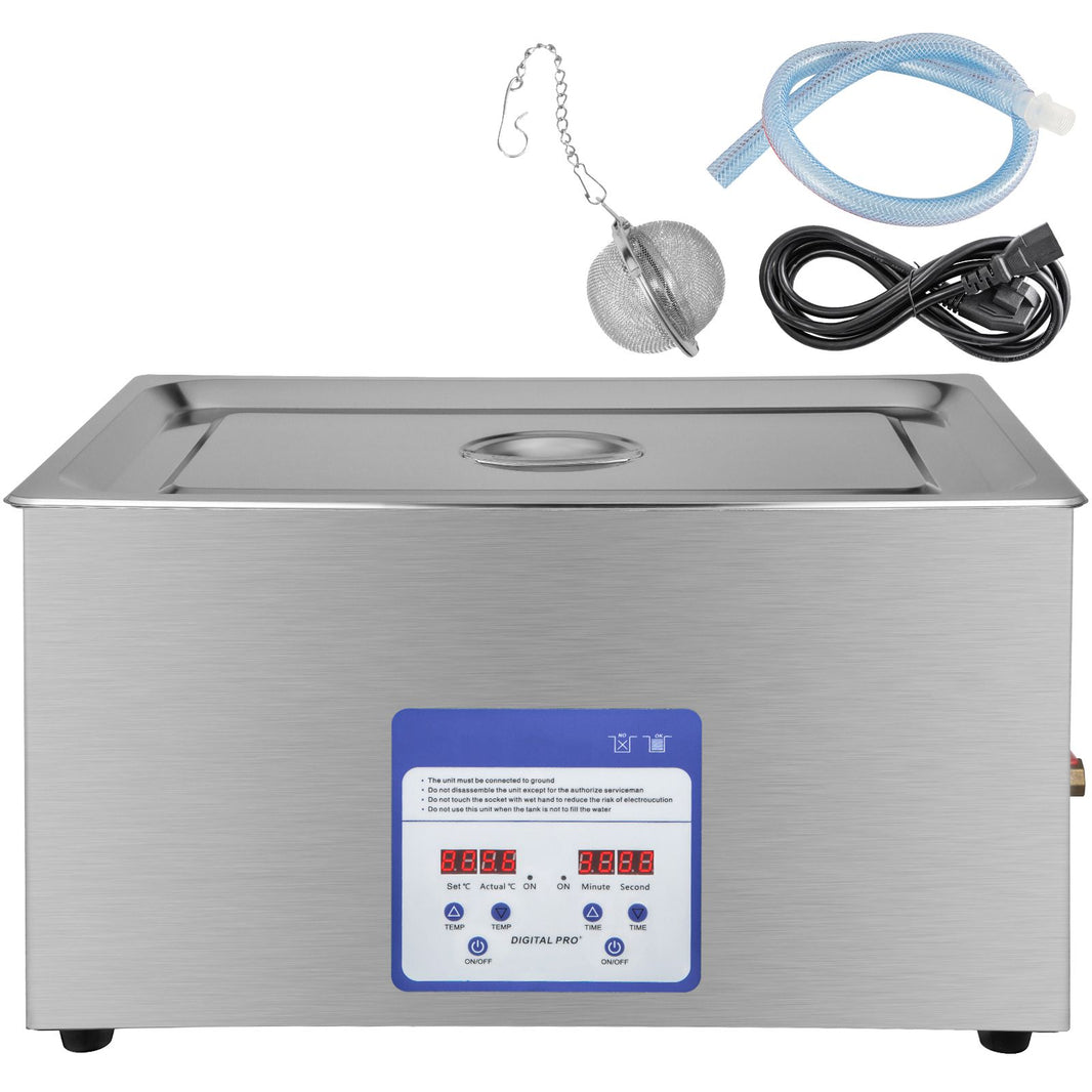 VEVOR Digital Ultrasonic Cleaner 30L Ultrasonic Cleaning Machine 40kHz Sonic Cleaner Machine 316 & 304 Stainless Steel Ultrasonic Cleaner Machine with Heater & Timer for Cleaning Jewelry Glasses Watch