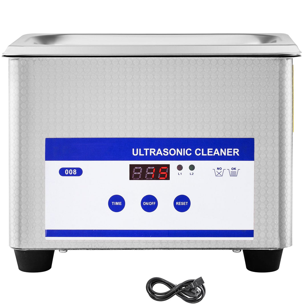 VEVOR 0.8L Professional Ultrasonic Cleaner 304 Stainless Steel Digital Lab Ultrasonic Cleaner with Timer for Jewelry Watch Glasses Circuit Board Dentures Small Parts Dental Instrument (0.8L)