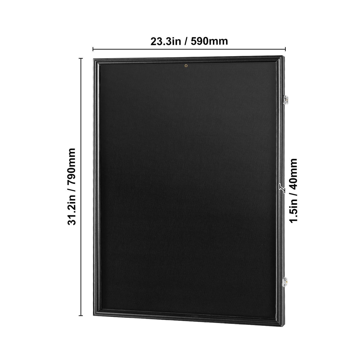 VEVOR Jersey Display Frame Case, 590 x 790 x 40 mm, Large Lockable Sport Jersey Shadow Box with 98% UV Protection PC Glass and Hangers, for Baseball Basketball Football Hockey Shirt and Uniform