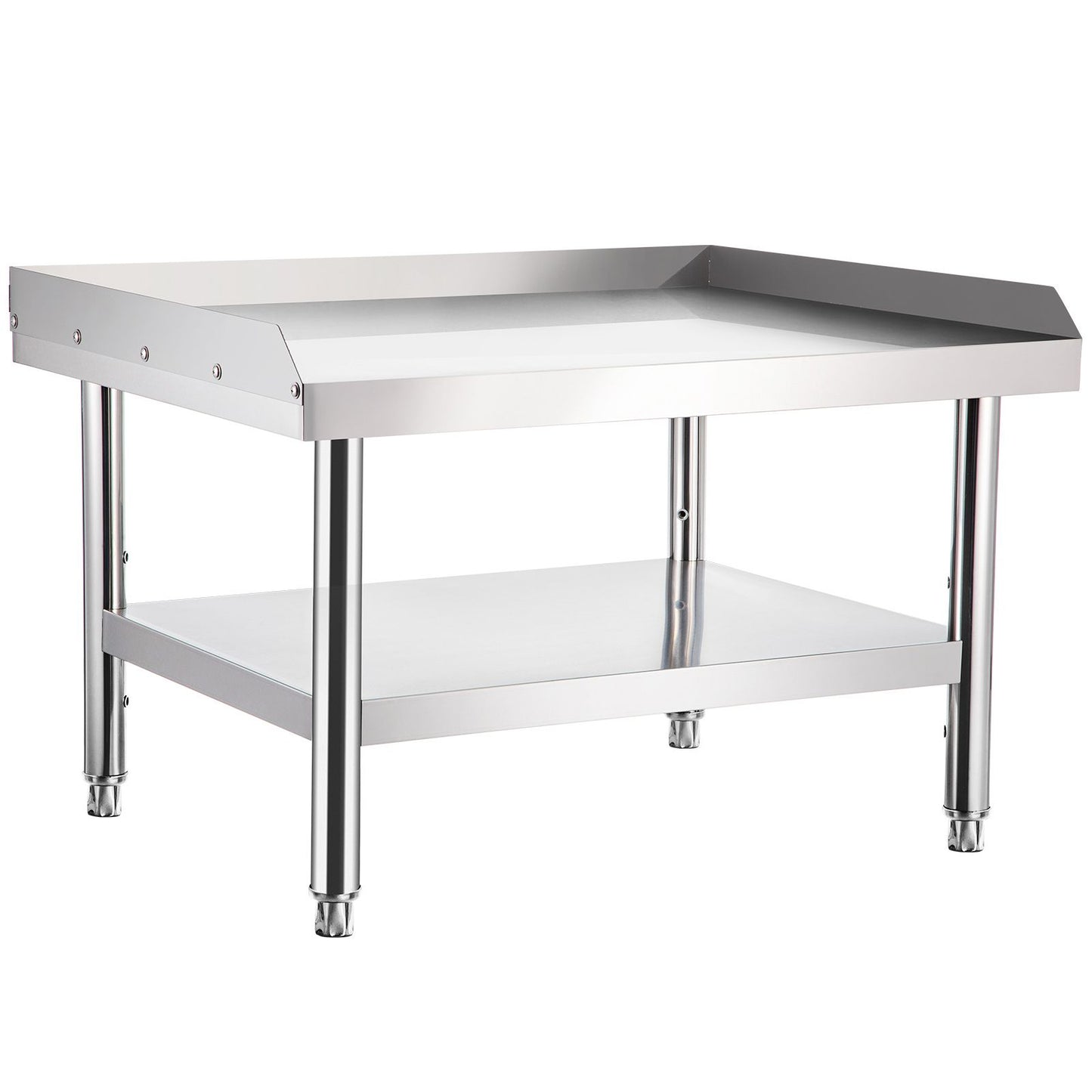 VEVOR Stainless Steel Equipment Grill Stand, 122 x 76 x 61cm Stainless Table, Grill Stand Table with Adjustable Storage Undershelf, Equipment Stand Grill Table for Hotel, Home, Restaurant Kitchen