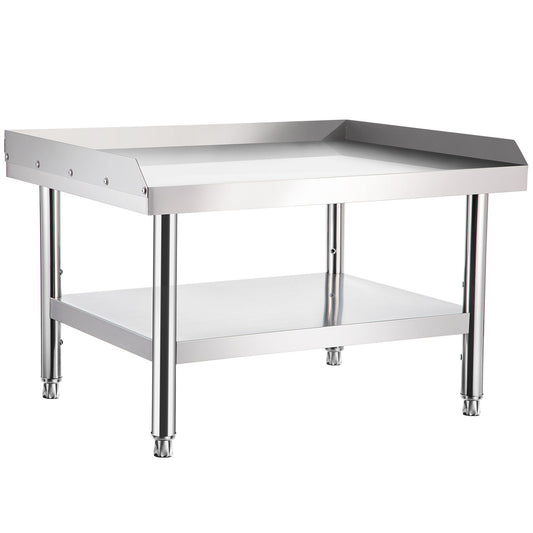 VEVOR Stainless Steel Equipment Grill Stand, 122 x 76 x 61cm Stainless Table, Grill Stand Table with Adjustable Storage Undershelf, Equipment Stand Grill Table for Hotel, Home, Restaurant Kitchen