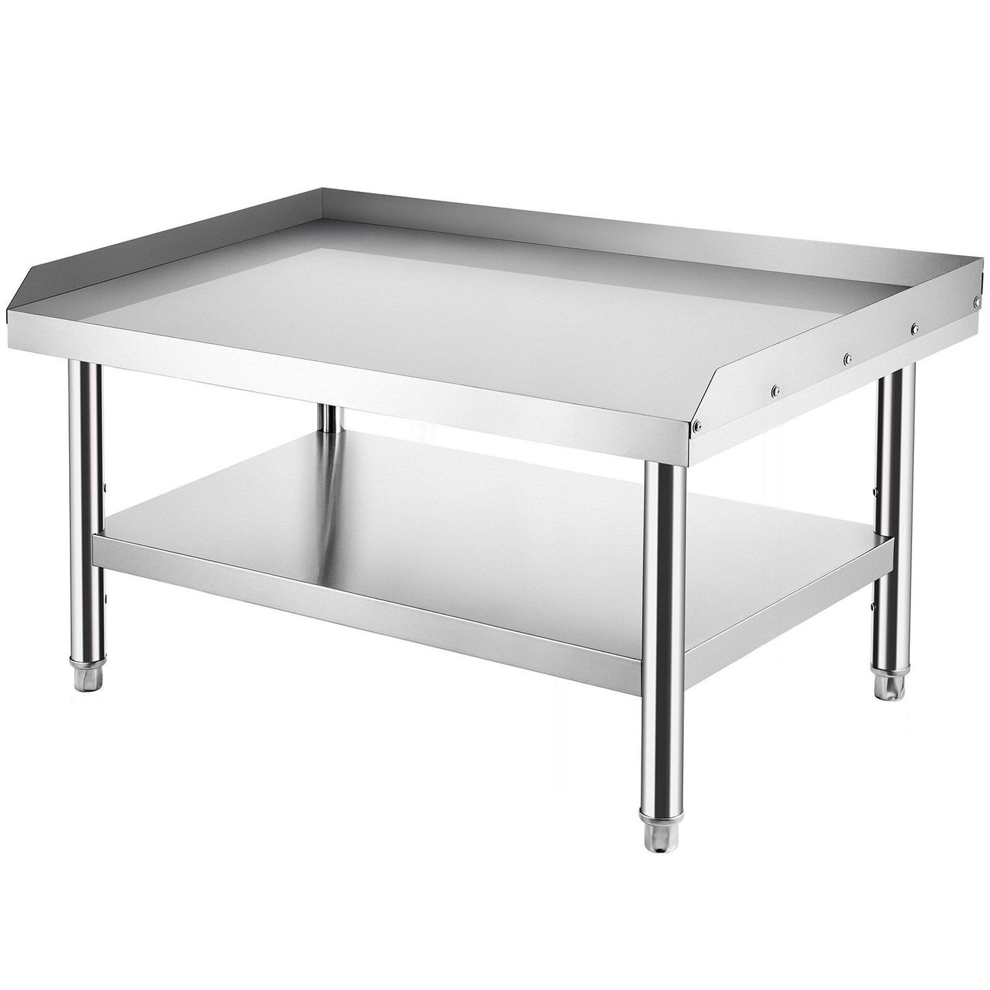 VEVOR Stainless Steel Equipment Grill Stand, 122 x 76 x 61cm Stainless Table, Grill Stand Table with Adjustable Storage Undershelf, Equipment Stand Grill Table for Hotel, Home, Restaurant Kitchen