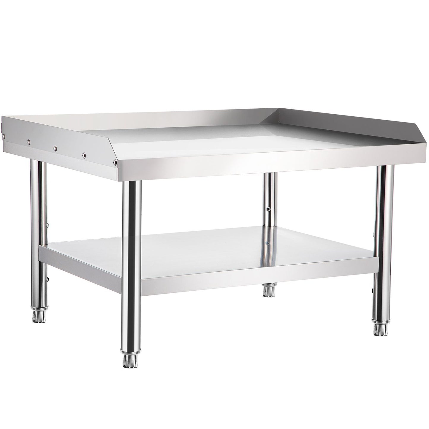 VEVOR Stainless Steel Equipment Grill Stand, 152x76x61 cm Stainless Table, Grill Stand Table with Adjustable Storage Undershelf, Equipment Stand Grill Table for Hotel, Home, Restaurant Kitchen