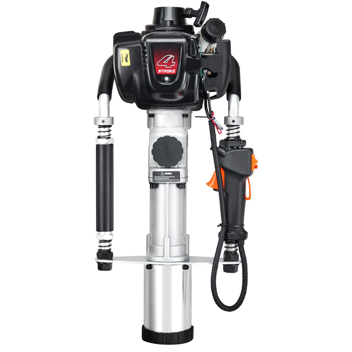 VEVOR 37.77cc Gas-Powered T Post Driver 4-Stroke Fence Piling Pounder w/ 3 Head