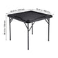 Mahjong Table, Square 4 Player Folding Card Table with 4 Cup Holders & 4 Chip Trays, Portable Domino Game Table with 1 Set of Dominoes for Mahjong Poke Puzzles, 90 x 90-inch, Black