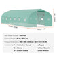 VEVOR Walk-in Tunnel Greenhouse, 29.5x9.8x6.6 ft Hoop House Greenhouse Tunnel, Peaked Roof Plant Hot House with Galvanized Steel Frame, Green PE Cover, Roll-up Zipper Door and 12 Windows for Outdoor