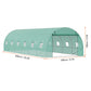 VEVOR Walk-in Tunnel Greenhouse 29.2x9.7x6.5ft Galvanized Frame PE Cover Green