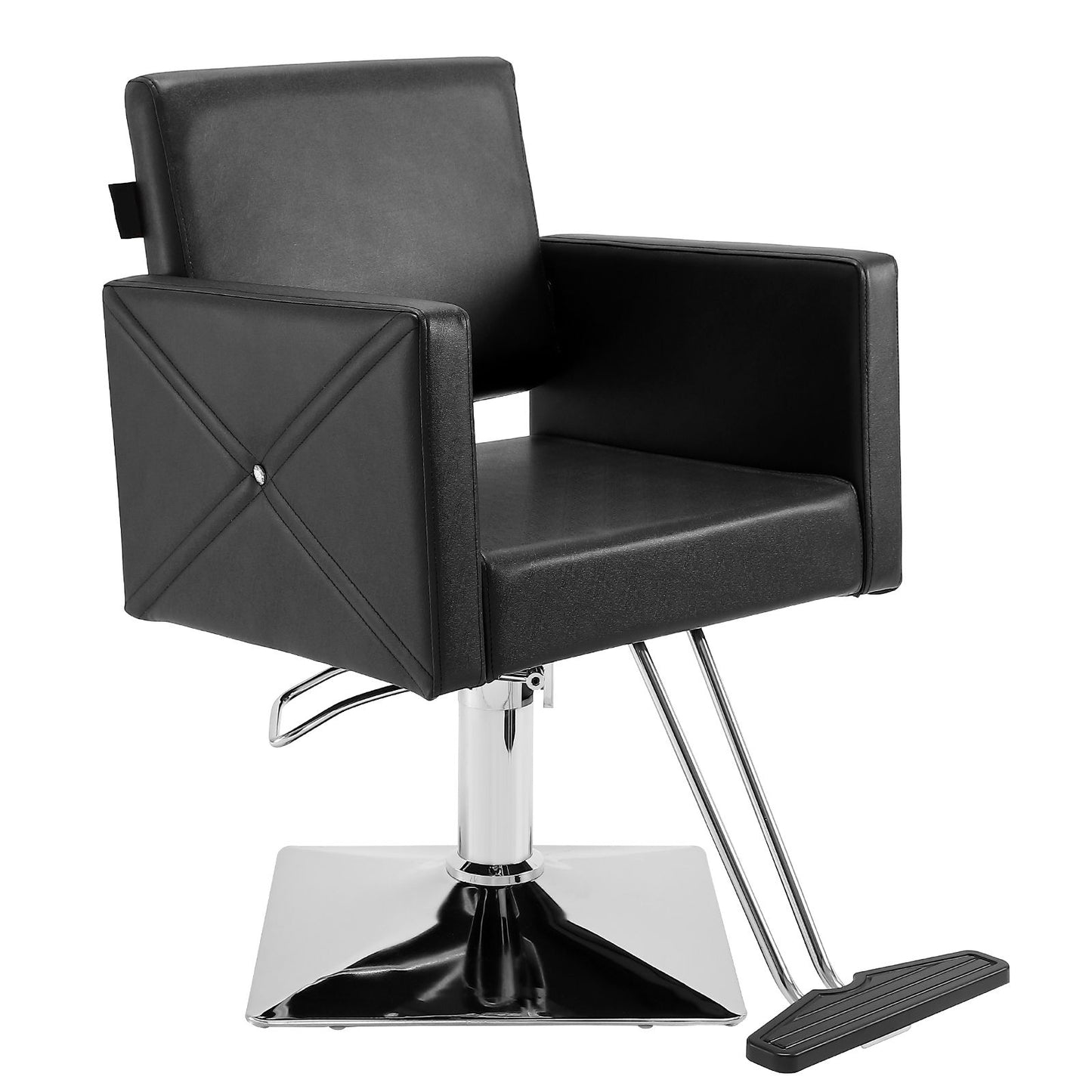 VEVOR Salon Chair, Barber Chair for Hair Stylist, Styling Chair with Heavy Duty Hydraulic Pump, Swivel Hair Salon Chair with Footrest for Beauty Spa Shampoo, Max Load Weight 330 lbs, Black
