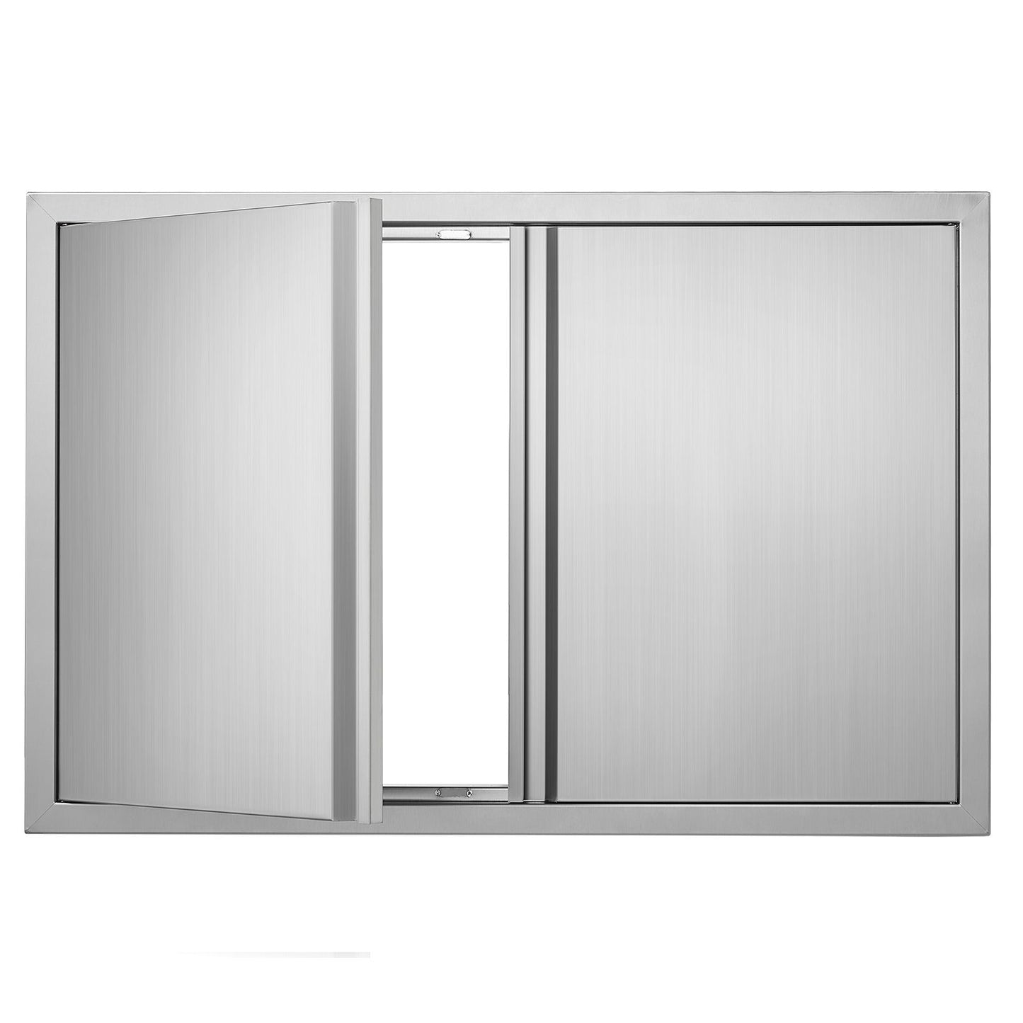VEVOR BBQ Access Door, 914x610 mm Double Outdoor Kitchen Door, Stainless Steel Flush Mount Door, Wall Vertical Door with Recessed Handles , for BBQ Island, Grilling Station, Outside Cabinet