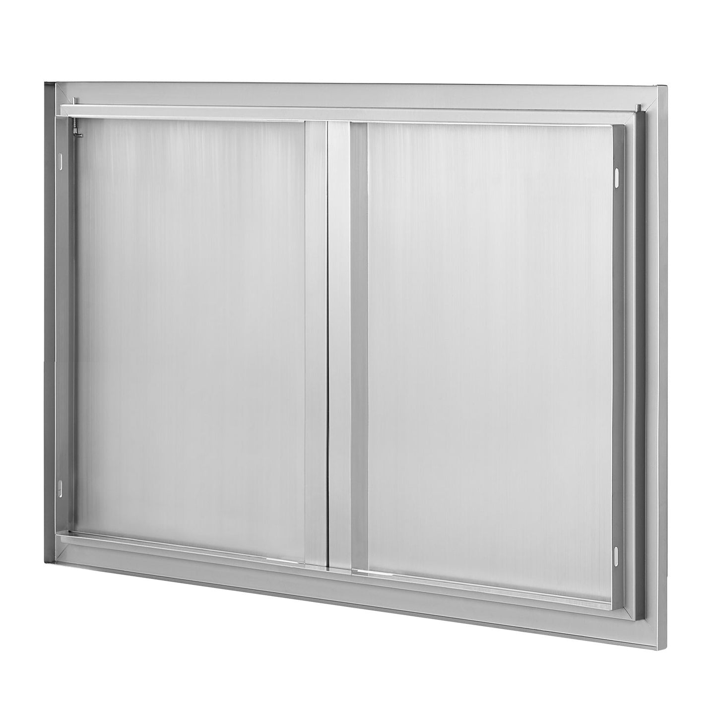 VEVOR BBQ Access Door, 914x610 mm Double Outdoor Kitchen Door, Stainless Steel Flush Mount Door, Wall Vertical Door with Recessed Handles , for BBQ Island, Grilling Station, Outside Cabinet