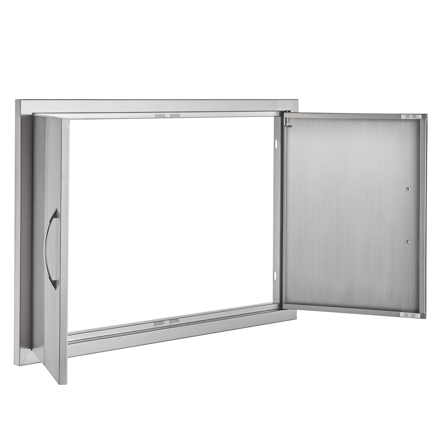 VEVOR BBQ Access Door, 838x558 mm Double Outdoor Kitchen Door, Stainless Steel Flush Mount Door, Wall Vertical Door with Handles, for BBQ Island, Grilling Station, Outside Cabinet