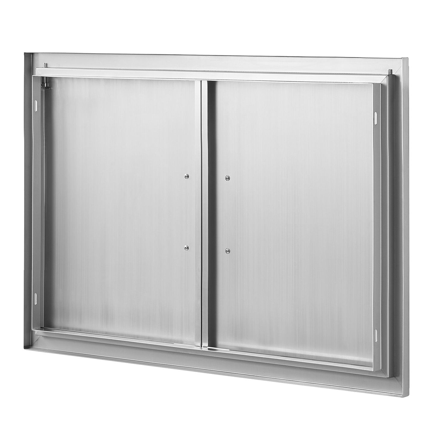 VEVOR BBQ Access Door, 838x558 mm Double Outdoor Kitchen Door, Stainless Steel Flush Mount Door, Wall Vertical Door with Handles, for BBQ Island, Grilling Station, Outside Cabinet