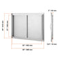 BBQ Access Door, 889x610 mm Double Outdoor Kitchen Door, Stainless Steel Flush Mount Door, Wall Vertical Door with Handles, for BBQ Island, Grilling Station, Outside Cabinet