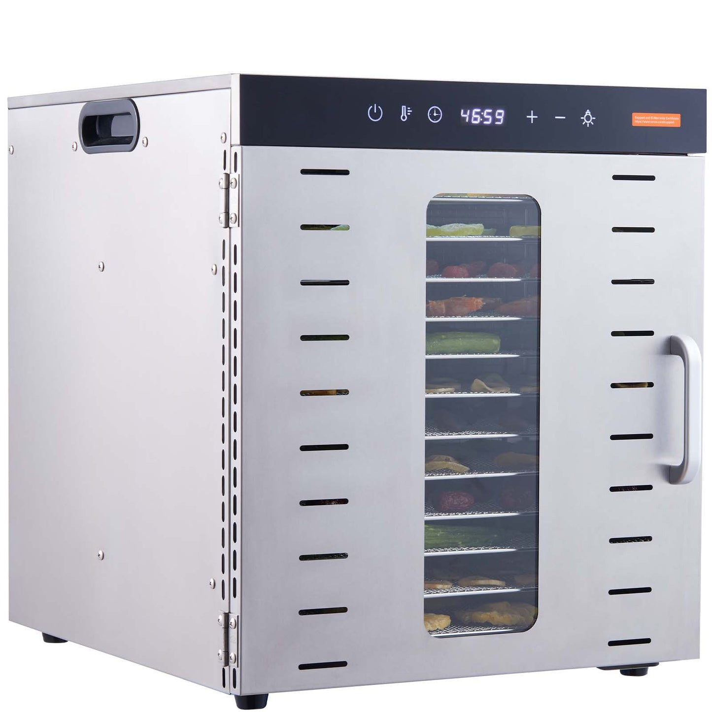 VEVOR 10 Trays Food Dehydrator Machine Stainless Steel 1000W Jerky Fruit Drying