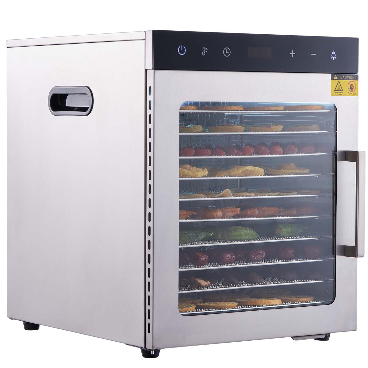 VEVOR 10 Trays Food Dehydrator Machine Stainless Steel 800W Jerky Fruit Drying