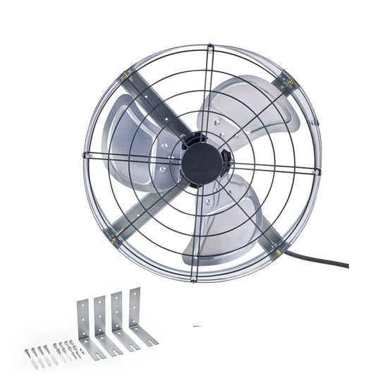 VEVOR 380 mm Gable Mount Fan 1300 CFM Attic Vent Fan with Adjustable Thermostat