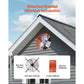 VEVOR 380 mm Gable Mount Fan 1650 CFM Attic Vent Fan with Adjustable Thermostat