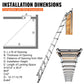 VEVOR Attic Ladder Telescoping, 158.76kg Capacity, 100cm x 59.94cm,Multi-Purpose Aluminium Extension, Lightweight and Portable,Fits298.7cm-320.04cmCeilingHeights,Convenient Access to Your Attic Standa