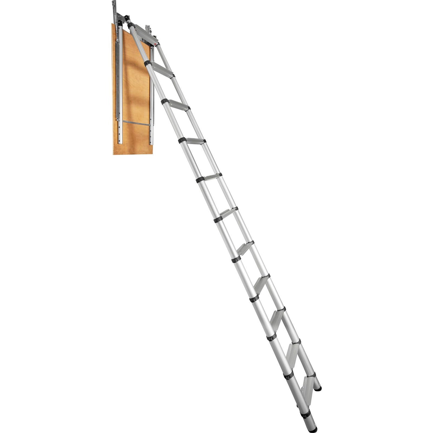 VEVOR Attic Ladder Telescoping, 158.76kg Capacity, 100cm x 59.94cm,Multi-Purpose Aluminium Extension, Lightweight and Portable,Fits298.7cm-320.04cmCeilingHeights,Convenient Access to Your Attic Standa