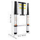 VEVOR Telescoping Ladder Aluminum Extension Step 12.5 ft Multi-purpose Portable